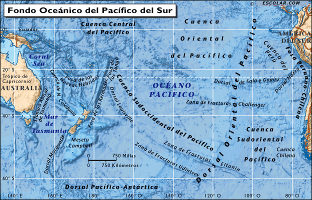 Océano Pacífico del Sur